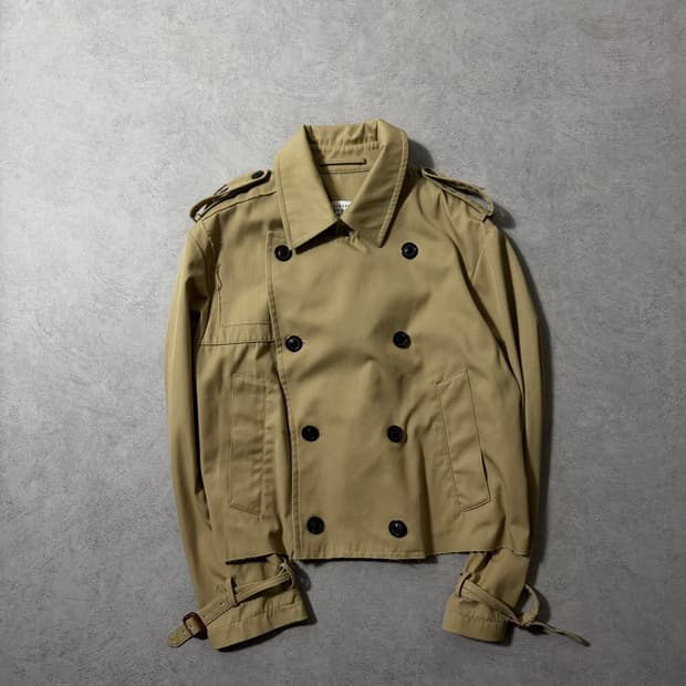 18AW 메종 마르지엘라 컷오프 스티치 트렌치 자켓