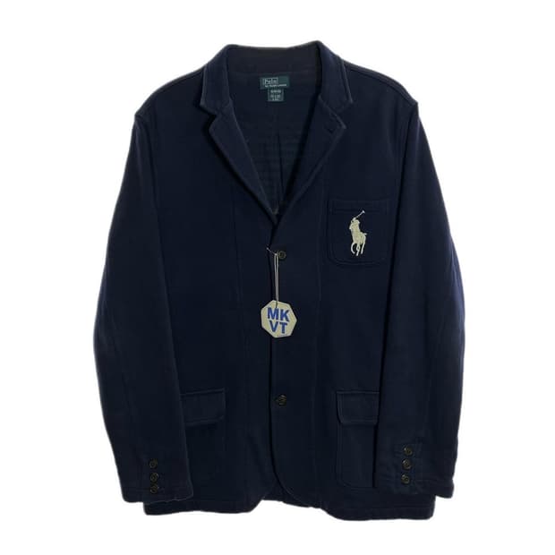 폴로 빅포니 자수 포켓 코튼 싱글 블레이저
