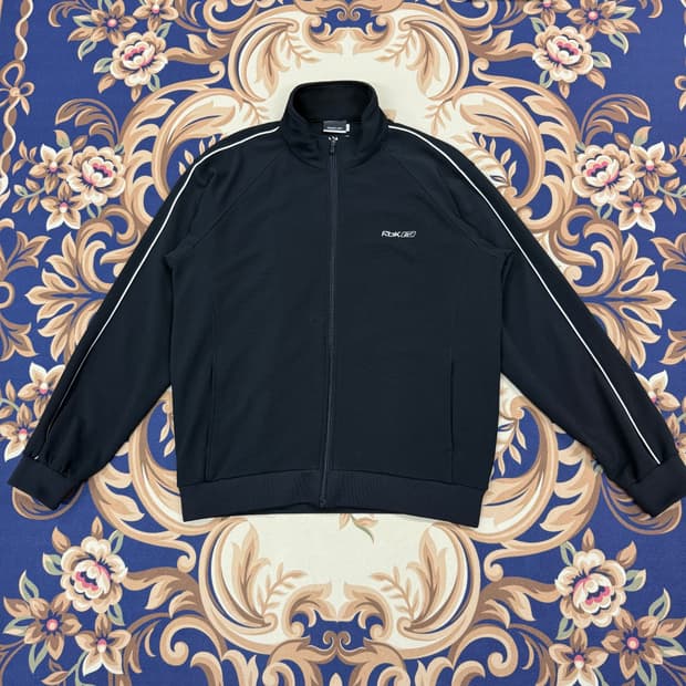 (XXL)리복 REEBOK 베이직 로고 트랙탑 져지(블랙,검흰)