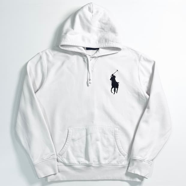 폴로 랄프로렌 화이트 빅포니 후드티  