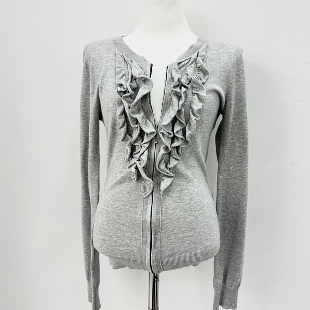 BRAHMIN ruffle detail 2way zip up