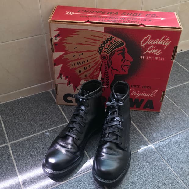 [8D] 치페와 서비스 부츠 6인치 블랙 트루퍼