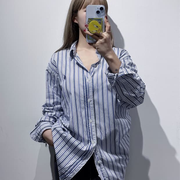 폴로랄프로렌 네이비포니 스트라이프 셔츠