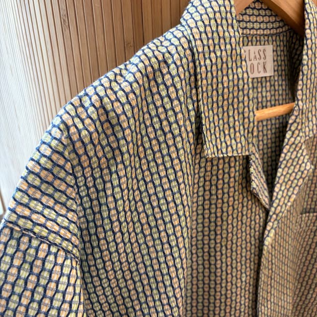 90s GLASS ROCK Pattern Shirt