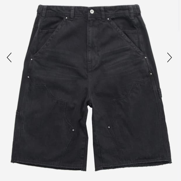 [3]폴리테루 1011 더블니 1/2 팬츠 블랙