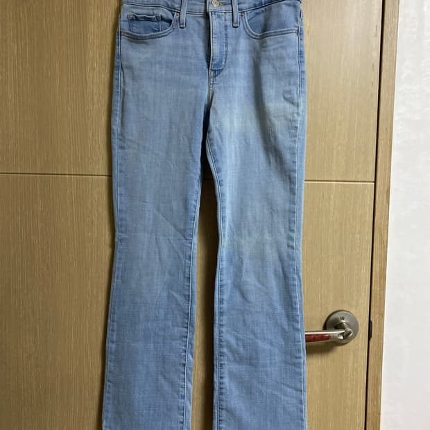 [LEVIS] 여성용 리바이스 315 부츠컷 라이트 블루 데님 팬츠 28