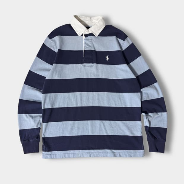 폴로 랄프로렌 루즈핏 신형 QR라벨 아이코닉 럭비 셔츠