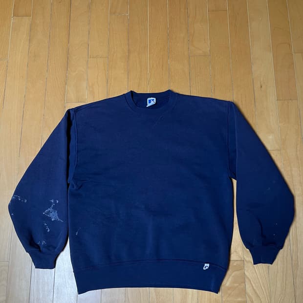 90s russell athletic 스웻 네이비 made in usa