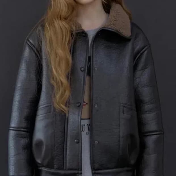 (새상품) 헤더먼트 에코 레더 보스턴 무스탕