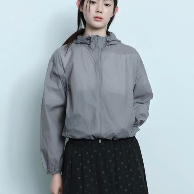 무탠다드 우먼즈 시어 윈드브레이커 라이트그레이 M
