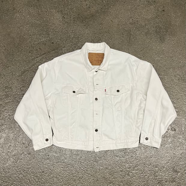 90s Levis70598 화이트 트러커 자켓 (105-110)