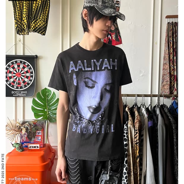 2000s AALIYAH "BABY GIRL" Print T-Shirt