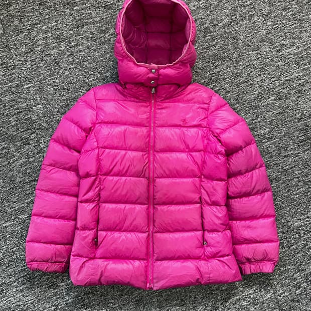 폴로 랄프로렌 딥핑크 후드 경량패딩 L