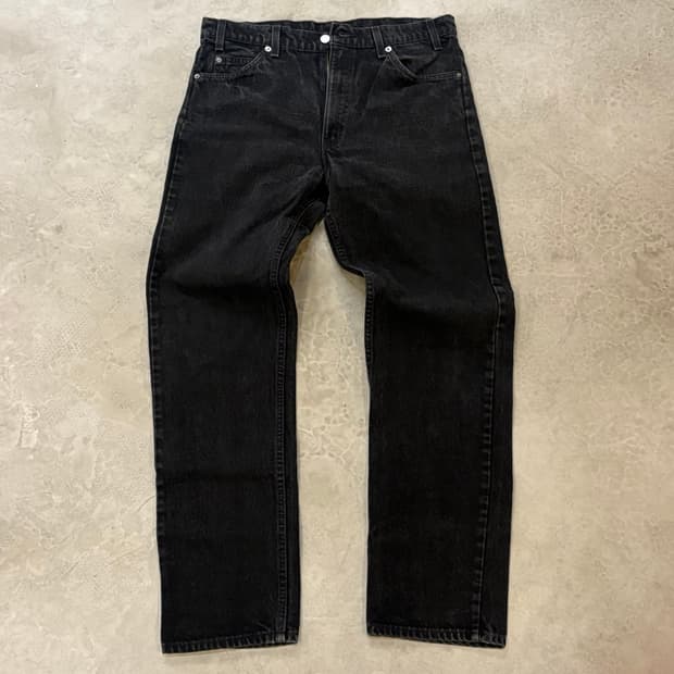 90s USA🇺🇸 리바이스 505 오렌지 탭 블랙 흑청