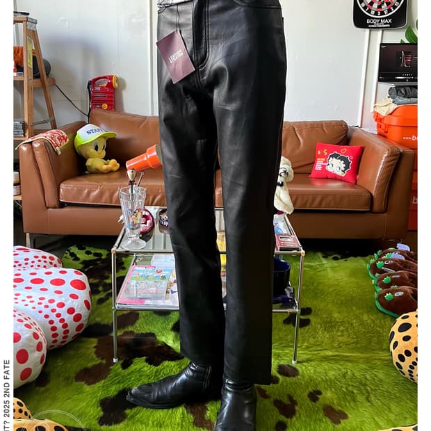 COGGIOLA Real Cowhide Leather Trouser