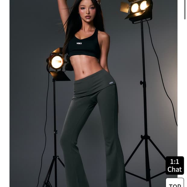 강경민 x hdex 콜라보 우먼스 폴딩 부츠컷 팬츠 부츠컷 레깅스 카키