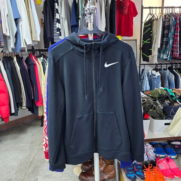 나이키 블랙 후드집업 (1306)