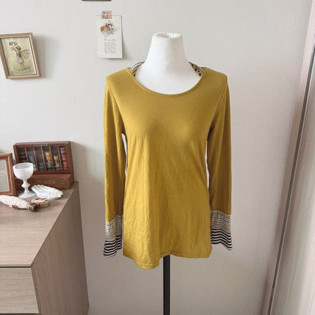 소매 포인트 모리걸 긴팔티