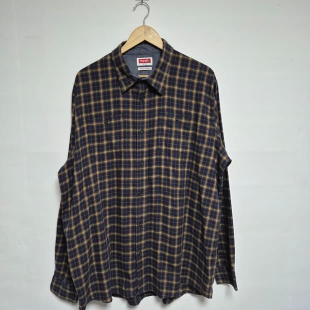 랭글러Wrangler 체크 코튼 셔츠 XL사이즈 - S286