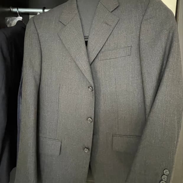 차콜 3버튼 울 블레이저 (일본 희귀 테일러링)