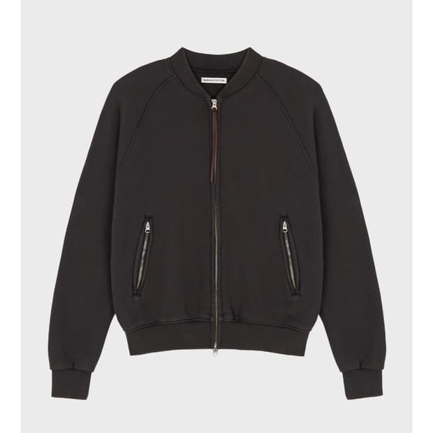 [L] 서피스에디션 스웻 스태디움 자켓 블랙