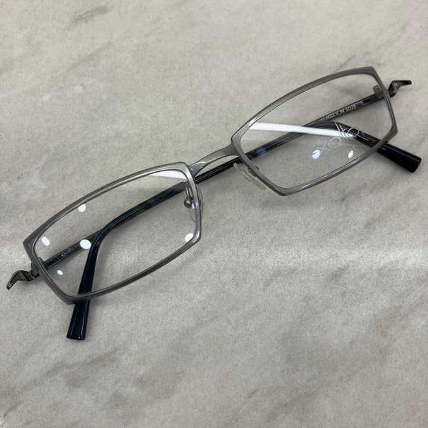 엑살토 Exalto 매트 실버 스퀘어 볼드 메탈테 안경