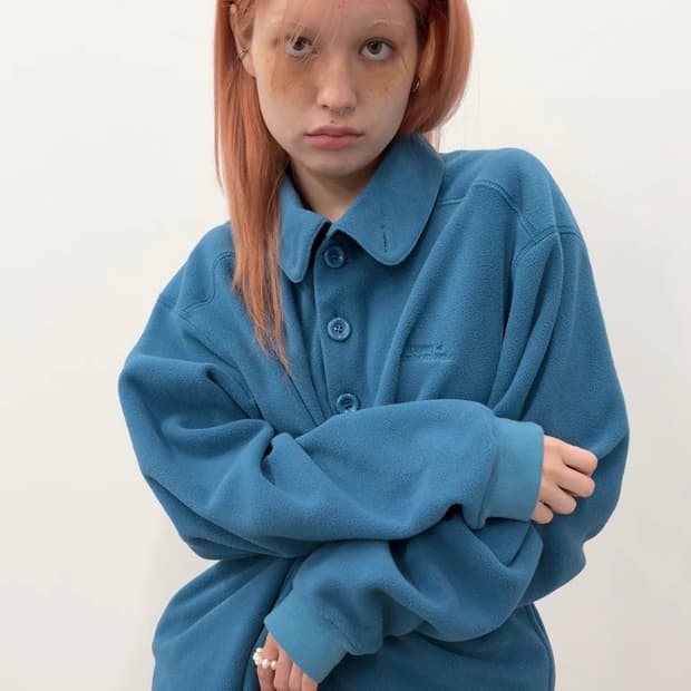 타입서비스 플리스 탑 블루색상