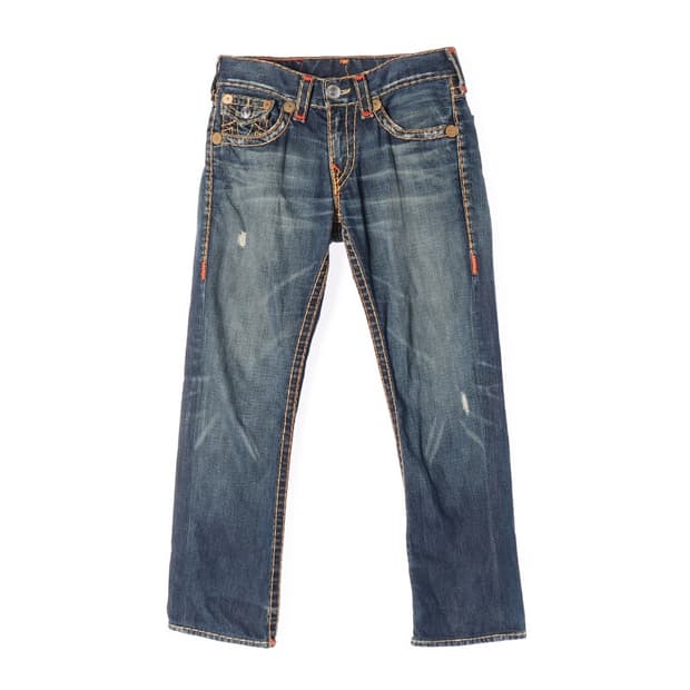 TRUE RELIGION MADE IN USA 수염 워싱 데님 30