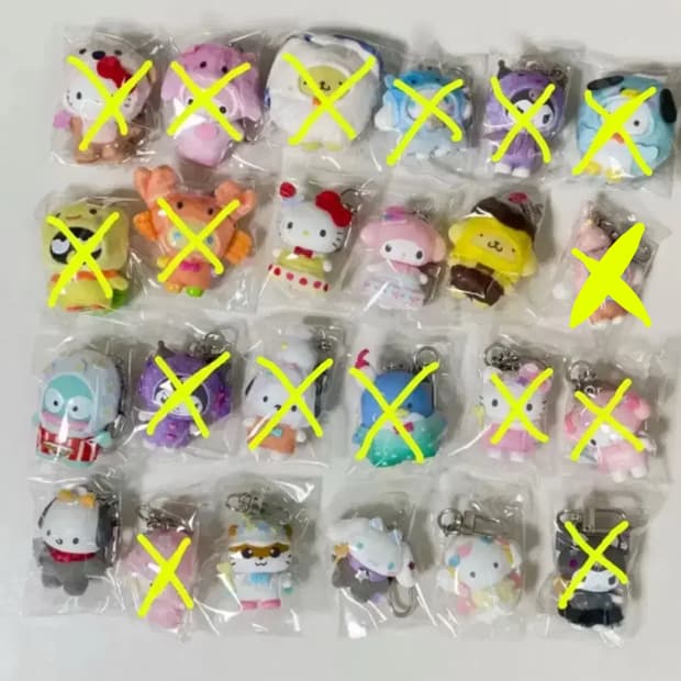 (8종 일괄) 산리오 치비토모 디저트 천사와악마 키티 마멜 시나모롤 포차