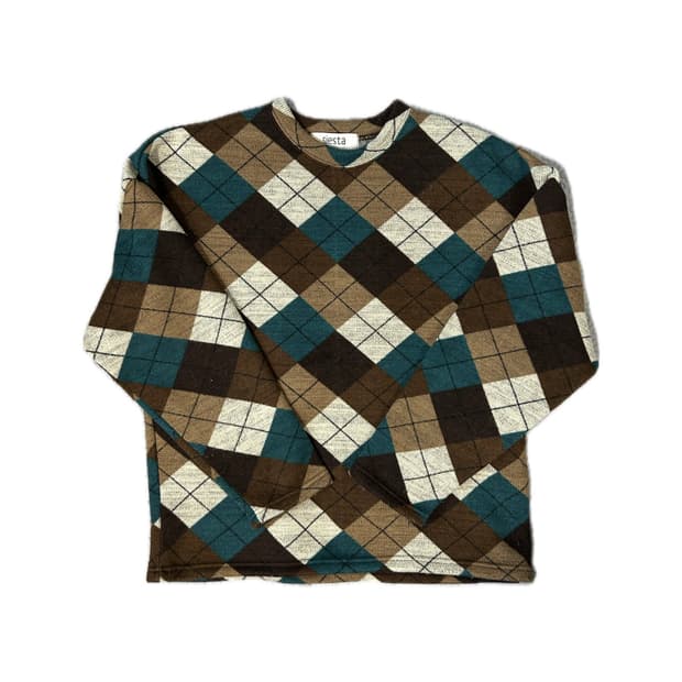 남자 아가일 패턴 니트