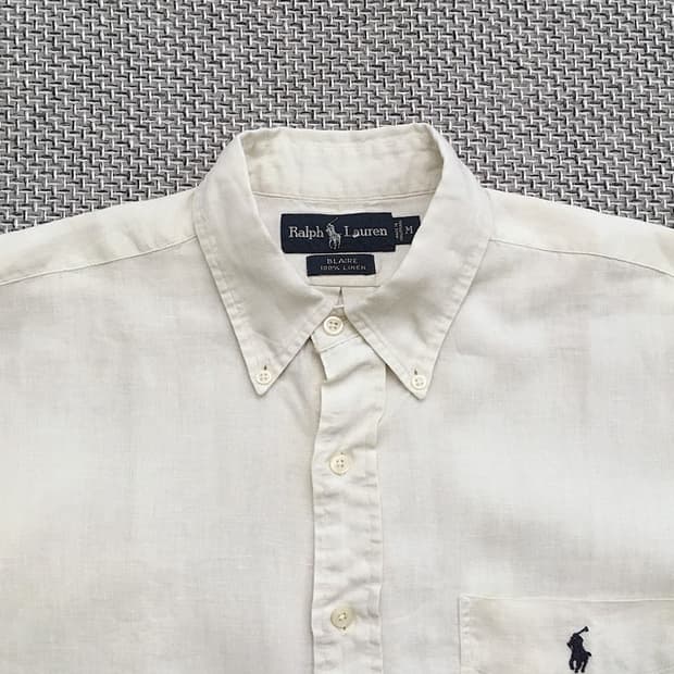 90s Blaire linen 100% pocker b.d shirts