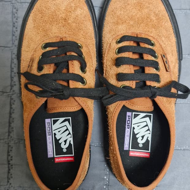 반스 스케이트 어센틱 스웨이드 브라운 245mm