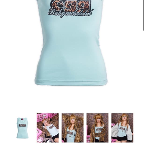 베이비메탈클럽 에그 콜라보 민트 나시 팝니다!