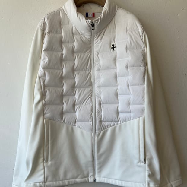 까스텔바작 화이트 기능성 골프 경량패딩점퍼 
