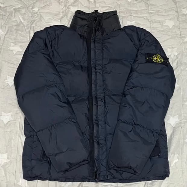  스톤아일랜드 크랭클랩스 논후드 우원재 패딩 17fw L