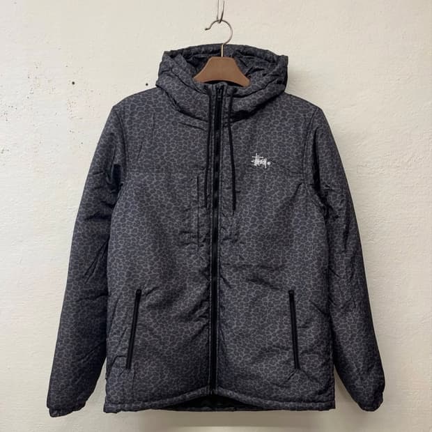 스투시 호피 패딩 파카