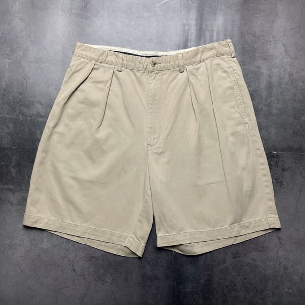 RALPH LAUREN 90s 랄프로렌 핀턱 치노 하프팬츠 A01330