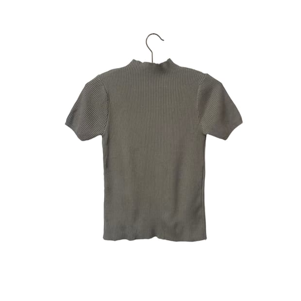 Rib Half-Neck Knit Top