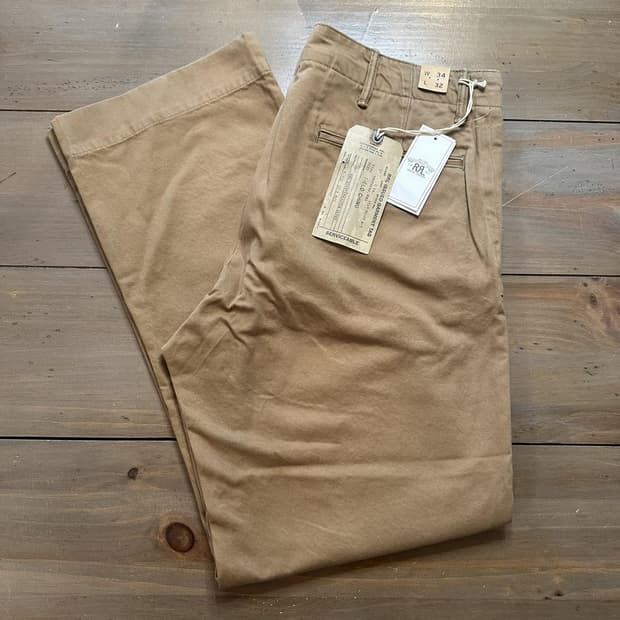 90s RRL 더블알엘 스탠다드 이슈 필드 치노 팬츠 카키