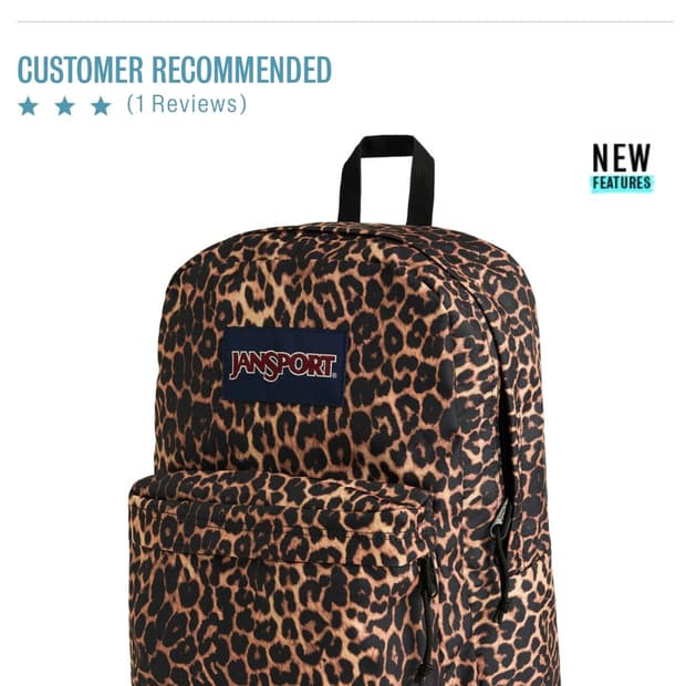 잔스포츠 레오파드 호피 슈퍼브레이크 플러스 랩탑 백팩