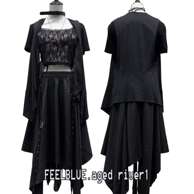 Goth Fairy Lace Skirt Set 펑크 고스페어리 3pcs