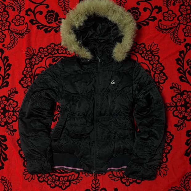 Vintage Punk & Gyaru fur hood jacket