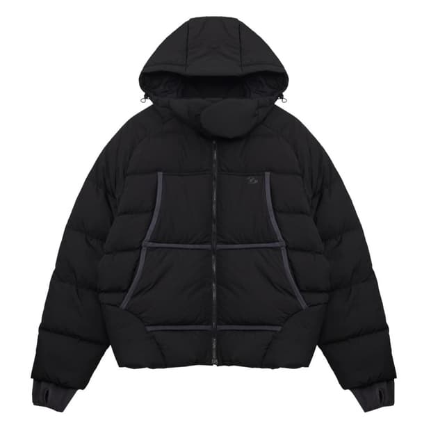 Sansan Gear Taped Puffer Jacket Black