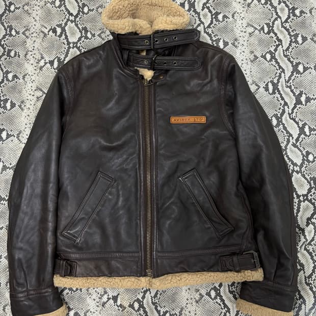 [AVIREX  LTD B-3]Leather Flight Jacket