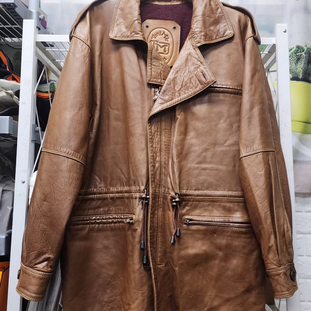 카스토리아 남성 사파리 양가죽자켓 105~슬림110 빈티지 레더 XD73