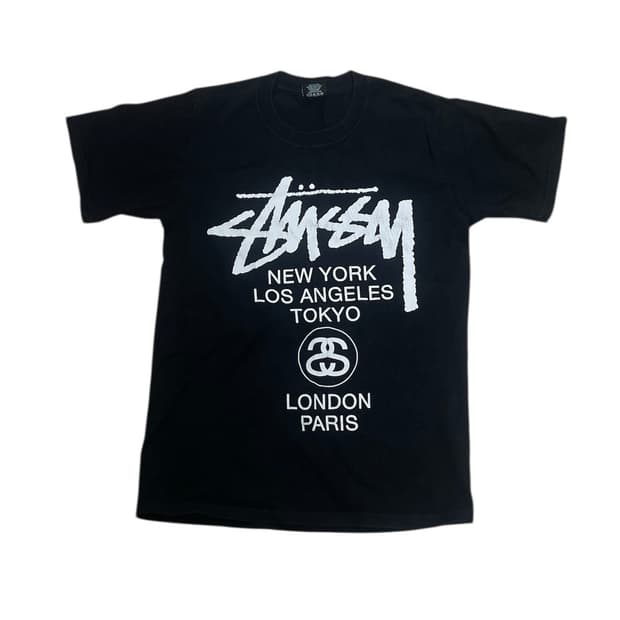 스투시 월드투어 반팔 티셔츠 블랙