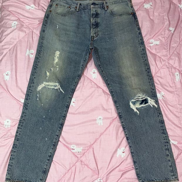 리바이스 501 디스트로이드 데님 