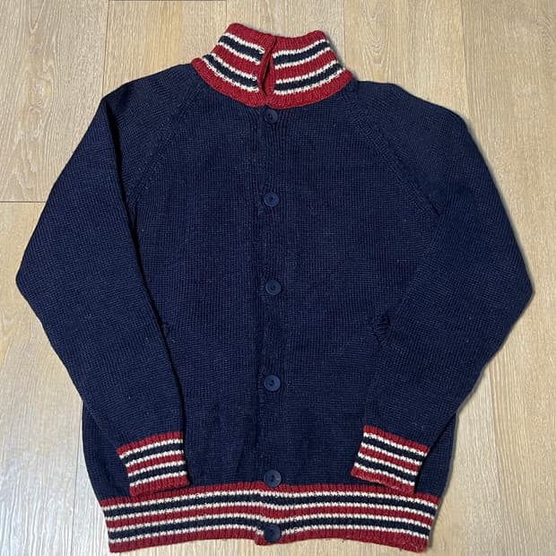 네이비 니트 가디건