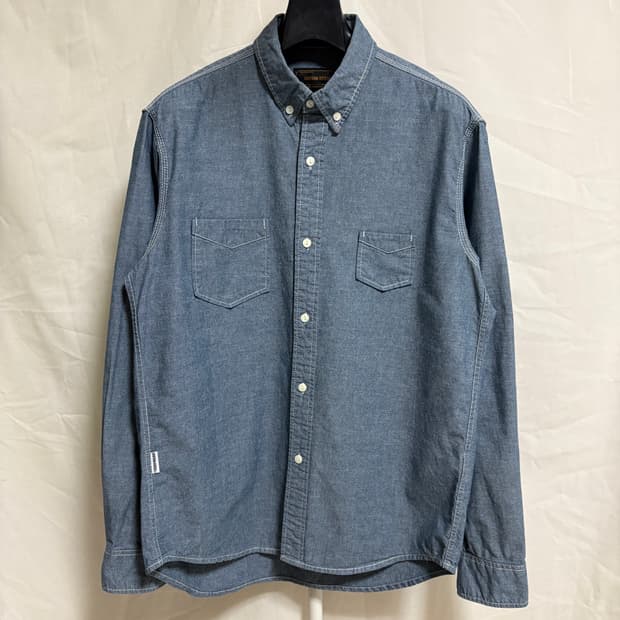 유니폼브릿지 샴브레이 워크 셔츠 / 블루, L