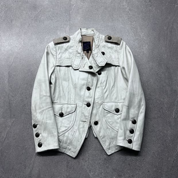 화이트 나폴레옹 레더 자켓
